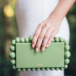 Cult Gaia Eos Box Clutch in Palm